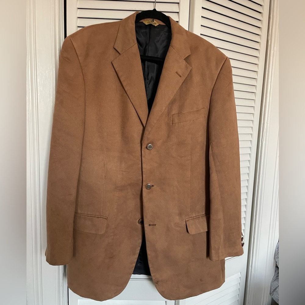 Luca Rossi Brown Suede Blazer Size 42L